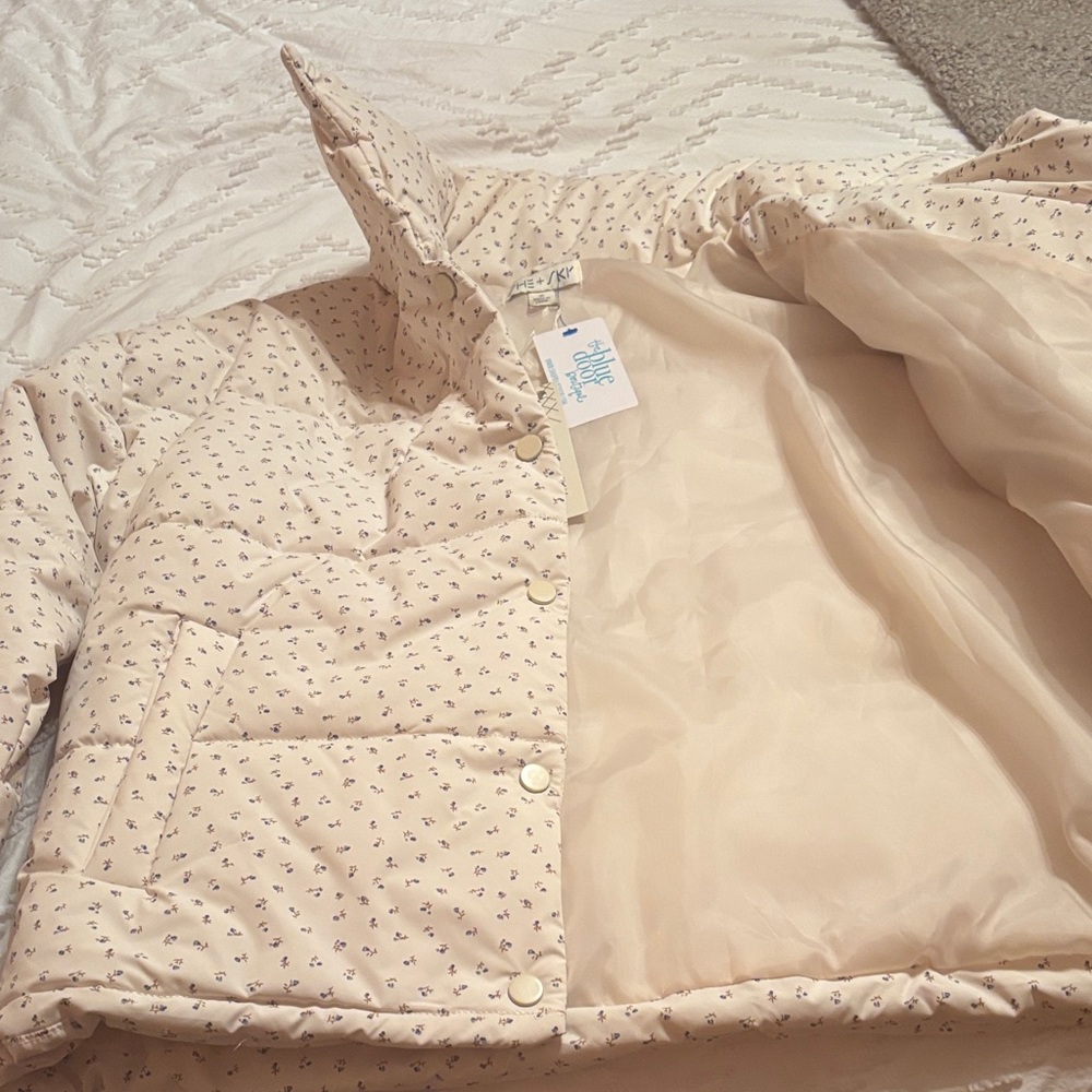 She + Sky Cream Puffer Jacket - Picture 4 of 6